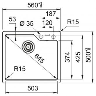Кухонная мойка Franke Urban UBG 610-56 (114.0701.787) черный матовый
