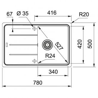 Кухонна мийка Franke Basis BFG 611-78 (114.0667.446) чорний матовий