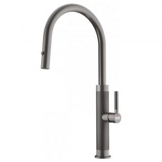 Смеситель кухонный Franke Mythos Masterpiece Pull Out (115.0711.555) PVD antracite