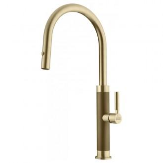 Смеситель кухонный Franke Mythos Masterpiece Pull Out (115.0711.558) PVD gold