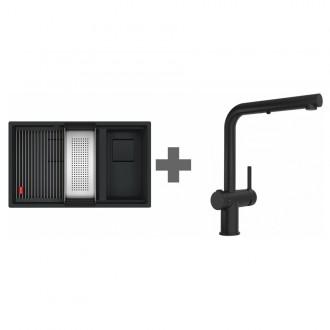 Комплект Franke KNG 120 + Active Twist вытяжной (125.0676.976) черный матовый