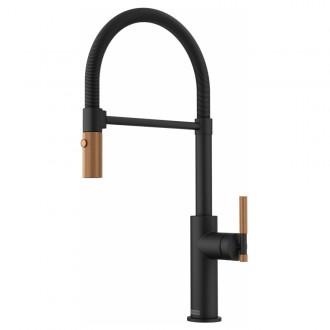 Смеситель кухонный Franke Maris Stripes Semi Pro (115.0747.680) bi-matte black/copper