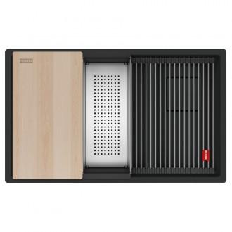 Кухонна мийка Franke Kubus 2 KNG PRO 120 (125.0750.515) чорний матовий