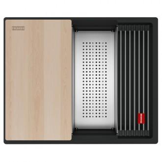 Кухонная мойка Franke Kubus 2 KNG PRO 110-52 (125.0750.487) черный матовый
