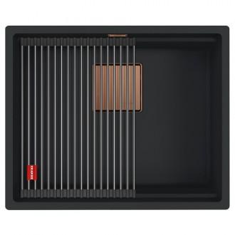 Кухонна мийка Franke KNG 110-52 Copper Edition (125.0755.504) чорний матовий