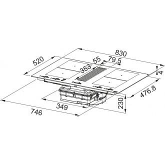 Индукционная варочная + интегрированная вытяжка Franke FMY 8391R HI Mythos 2Gether Icon Steel (340.0705.335)