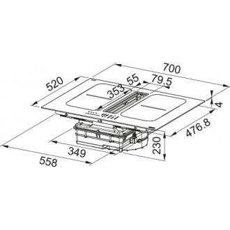 Индукционная варочная + интегрированная вытяжка Franke FSM 7081R HI Smart 2Gether Black Lines (340.0705.338)